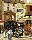 Jean Francois Raffaelli Rue de Montmartre painting
